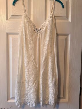 INC International Concepts Ivory Lace Slip Chemise